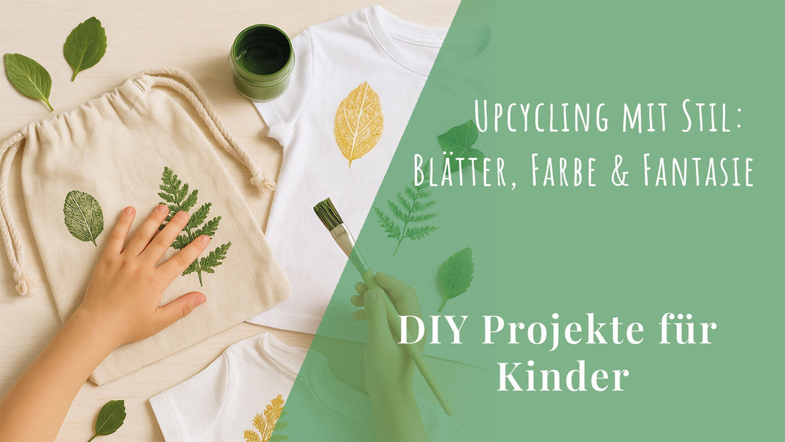 DIY-Idee für Kinder: Kleidung nachhaltig gestalten mit Blättern & Textilfarbe