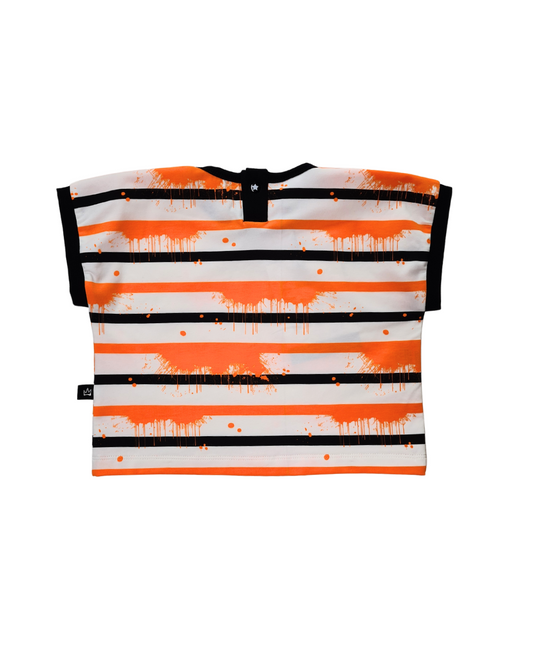 Neon-Orange Oversize-Shirt für Kleinkinder – Streetstyle und bequem