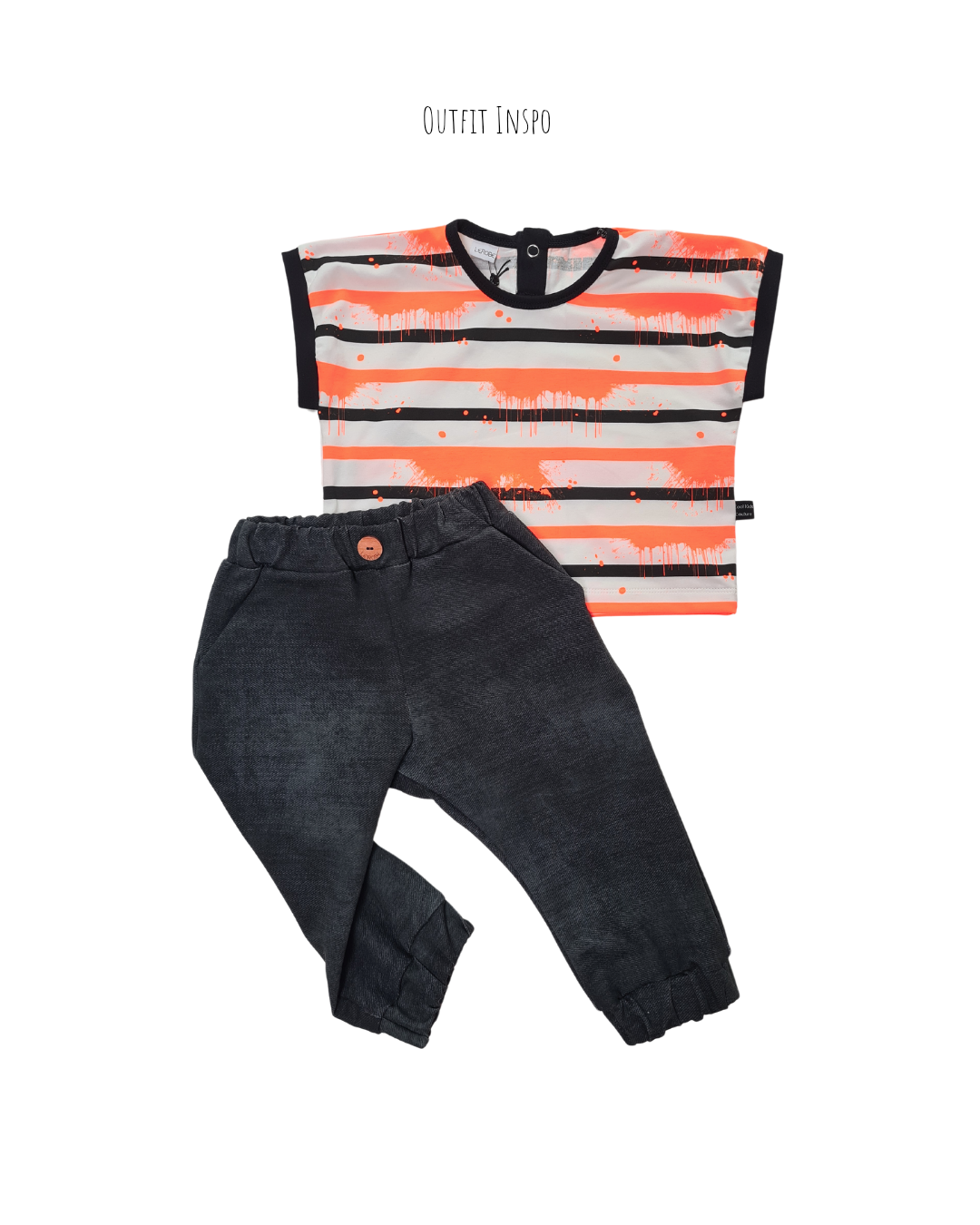 Neon-Orange Oversize-Shirt für Kleinkinder – Streetstyle und bequem