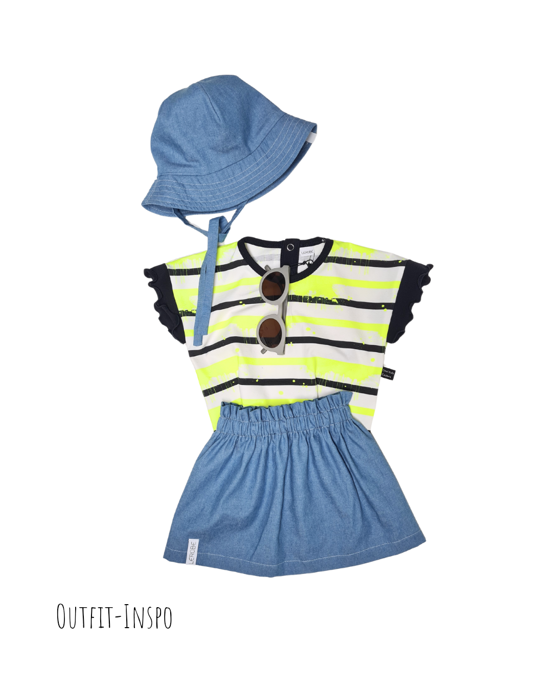 Kinder Paperback-Rock aus leichtem Jeansstoff – Bequemer Sitz mit Gummibund