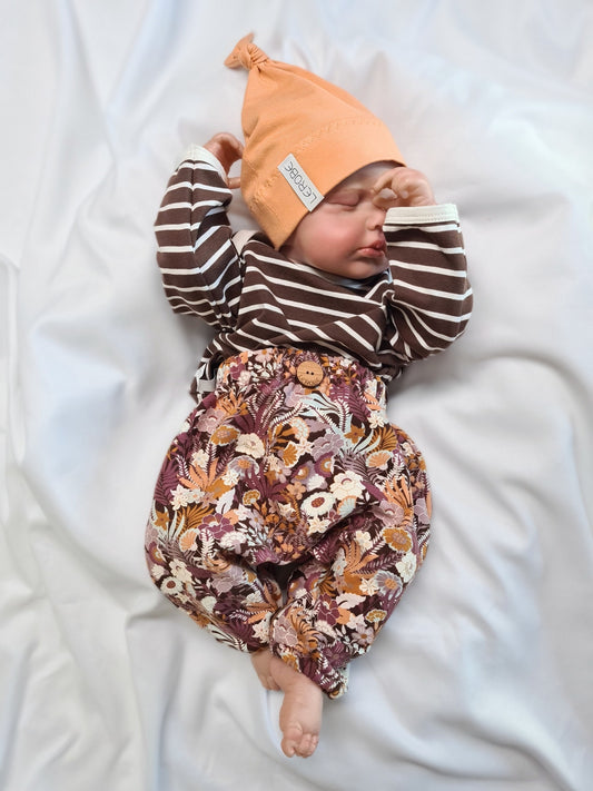 Babyshirt aus Bio-Baumwolle – American Neck – Unisex Basic in Mokka | Größe 56–68