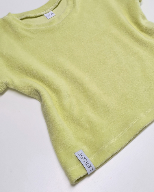 Boxy-Shirt aus Bio-Frottee – Mellow Green