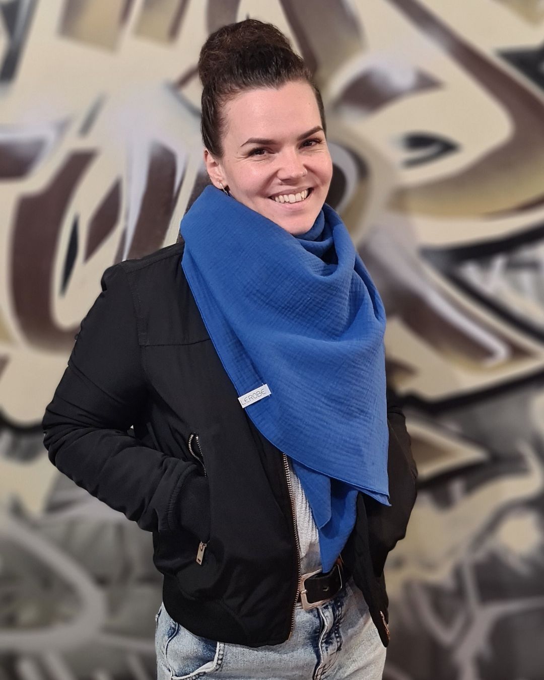 Maxi-Tuch für Erwachsene aus Bio-Musselin 130x130cm