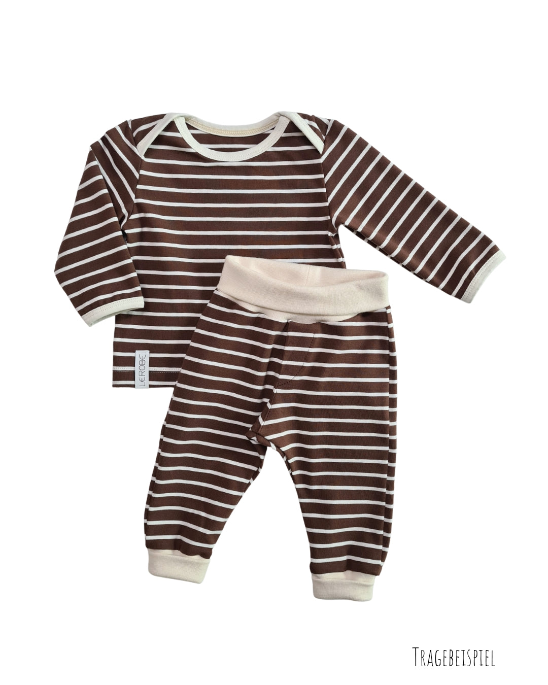 Babyshirt aus Bio-Baumwolle – American Neck – Unisex Basic in Mokka | Größe 56–68