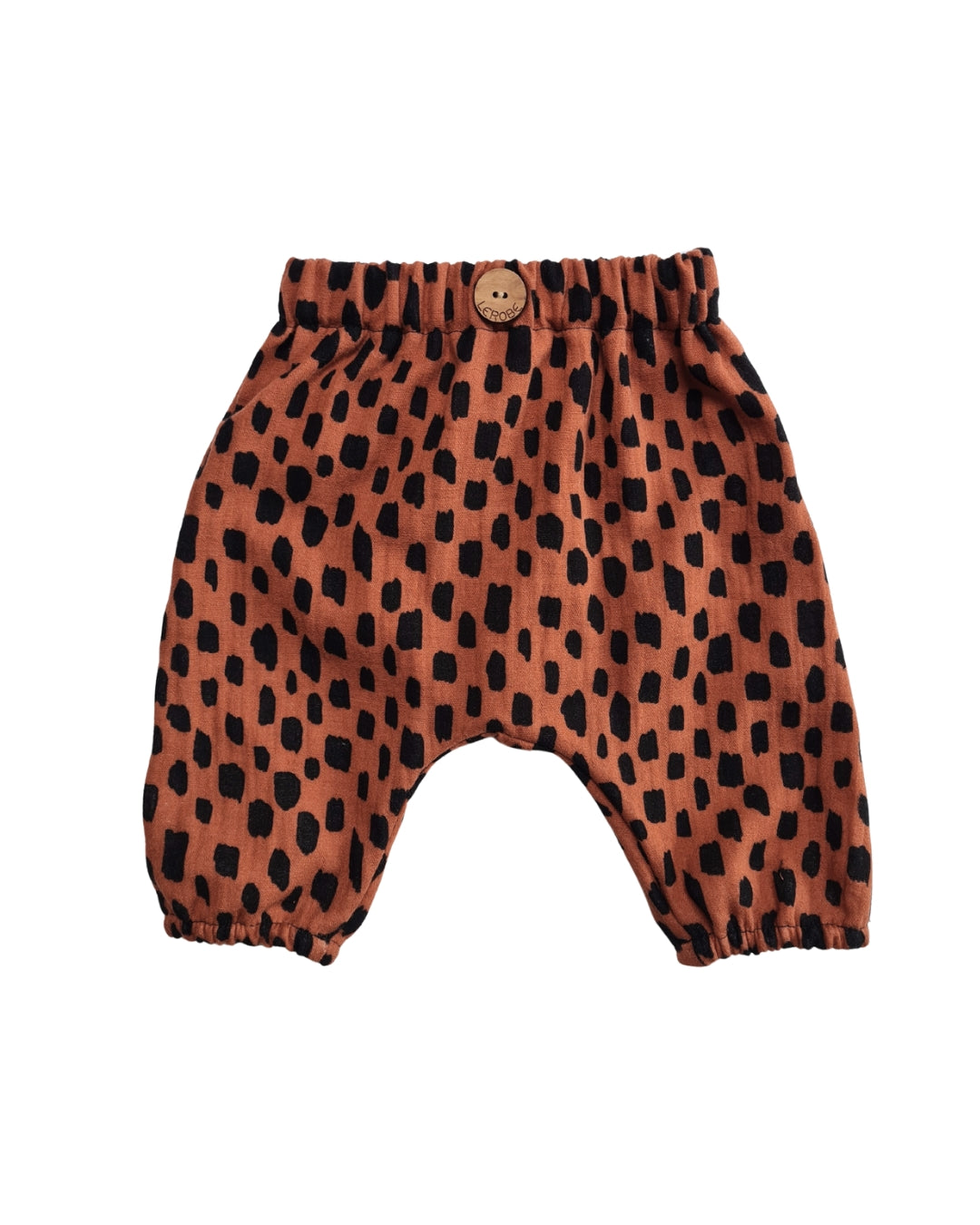 Baby Pumphose aus Bio-Musselin – „Pinselstrich Orange“