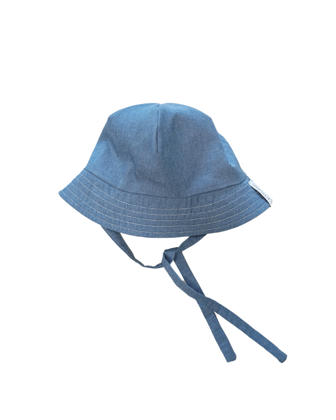 Baby Sommerhut aus Jeansstoff – Sonnenschutz mit Bindebändern