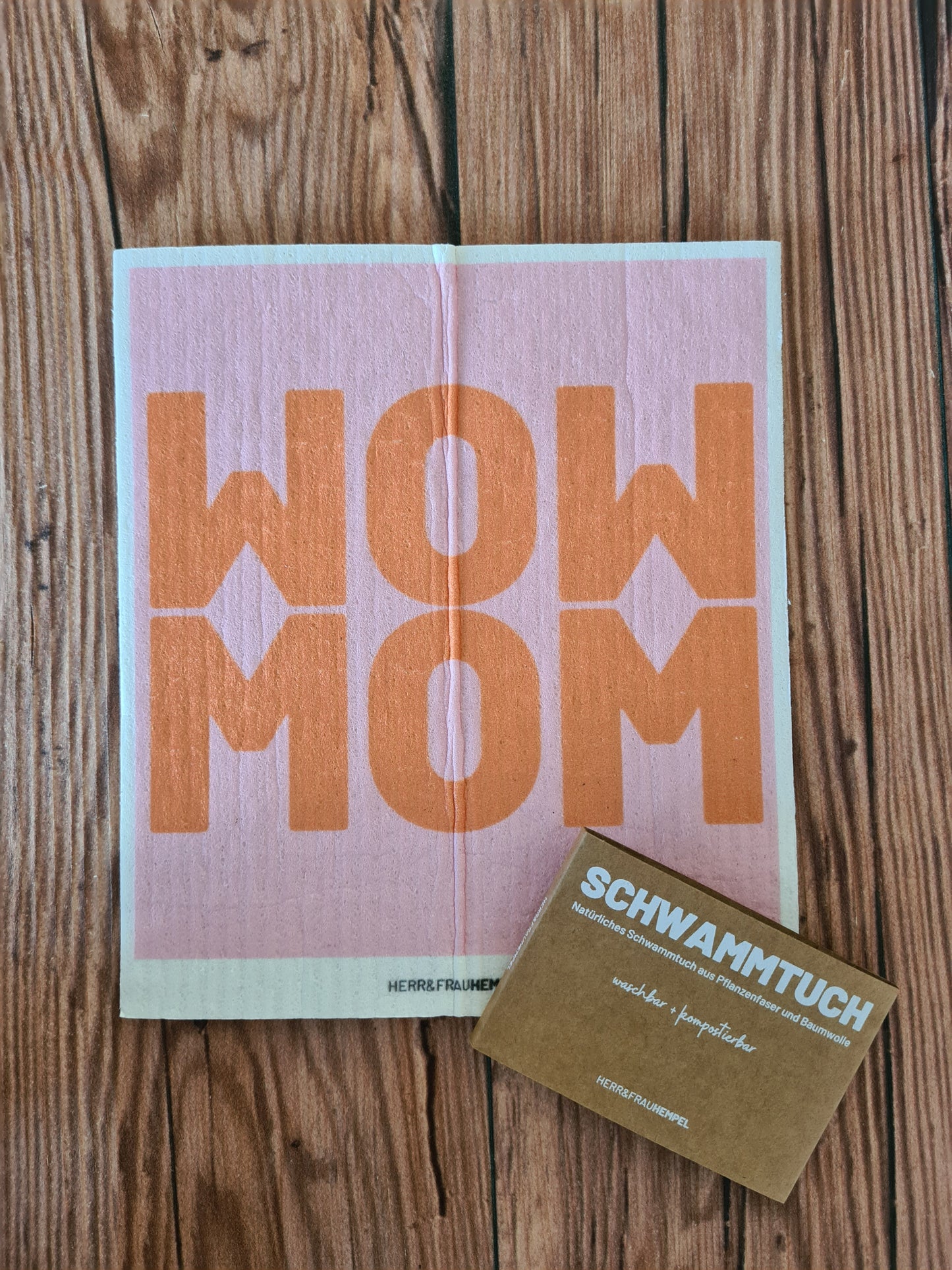 Nachhaltiges Schwammtuch aus Bio-Baumwolle & Zellulose – waschbar, kompostierbar & plastikfrei | Herr&FrauHempel