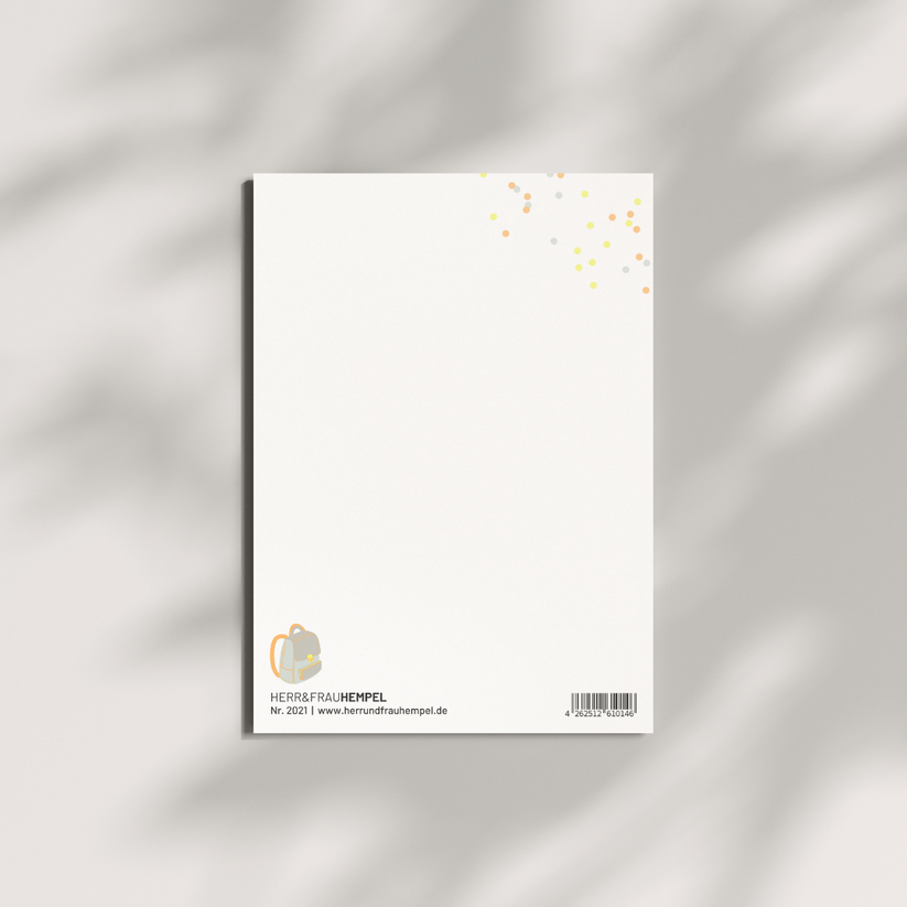 Postkarte - Endlich Schulkind