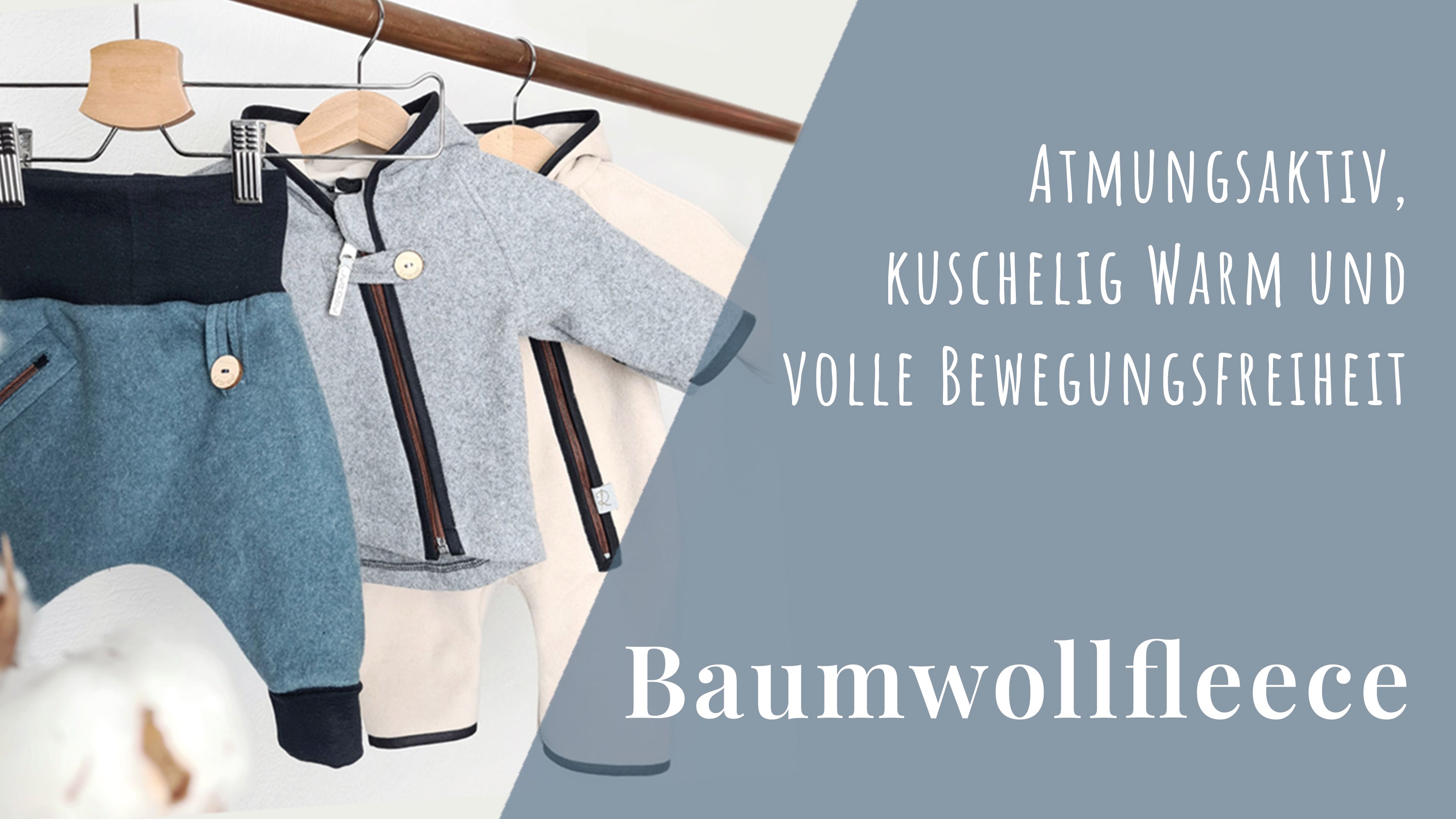 Atmungsaktiv, kuschelig warm und volle Bewegungsfreiheit mit Baumwollfleece