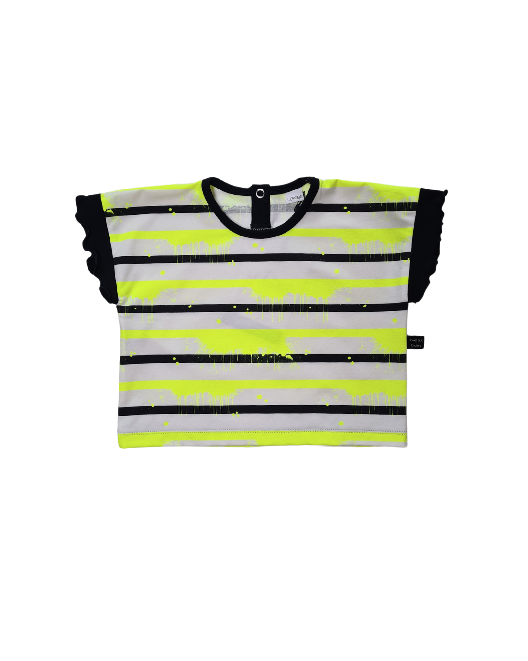 Oversize Kleinkinder-Shirt – Neon-Streetstyle, Flügelärmel