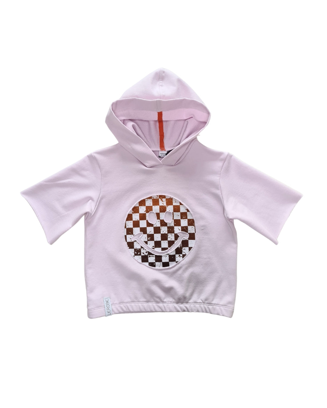 Mädchen Sweat-Set – Kurzarm-Hoodie & Paperbag-Hose in flieder