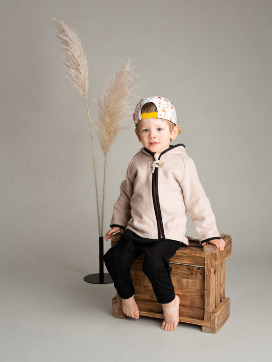Fleece Jacke für Kinder in sand