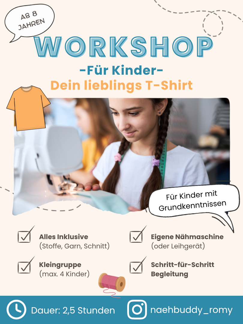 Nähkurs für Kinder: T-Shirt selber nähen (Ab 8 J.)