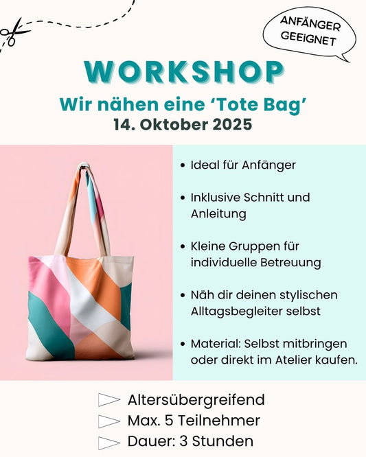 Workshop ohne Altersgrenze: Eine Tote Bag selbst nähen