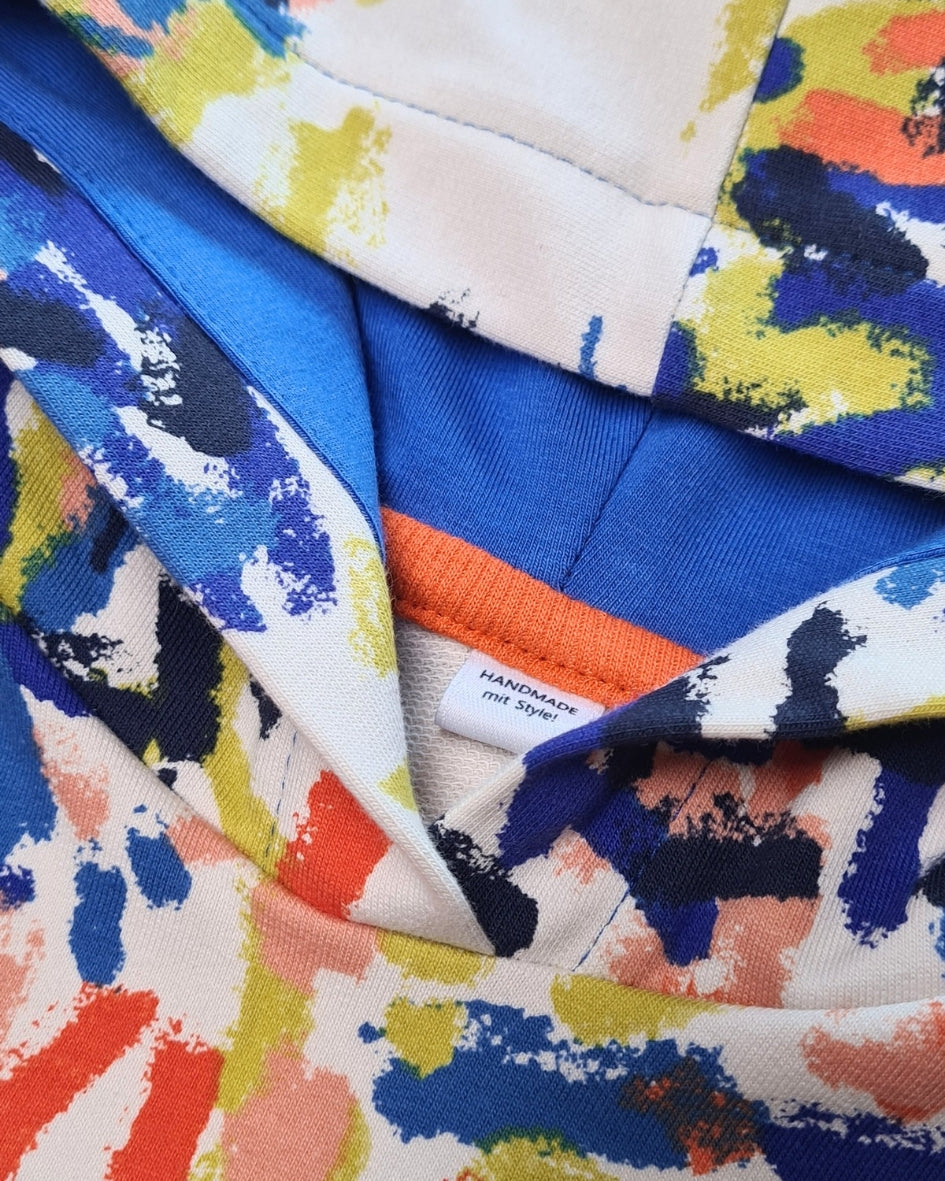 Kinder Hoodie 'Farbspiel' – bunt & nachhaltig | Gr. 104–134