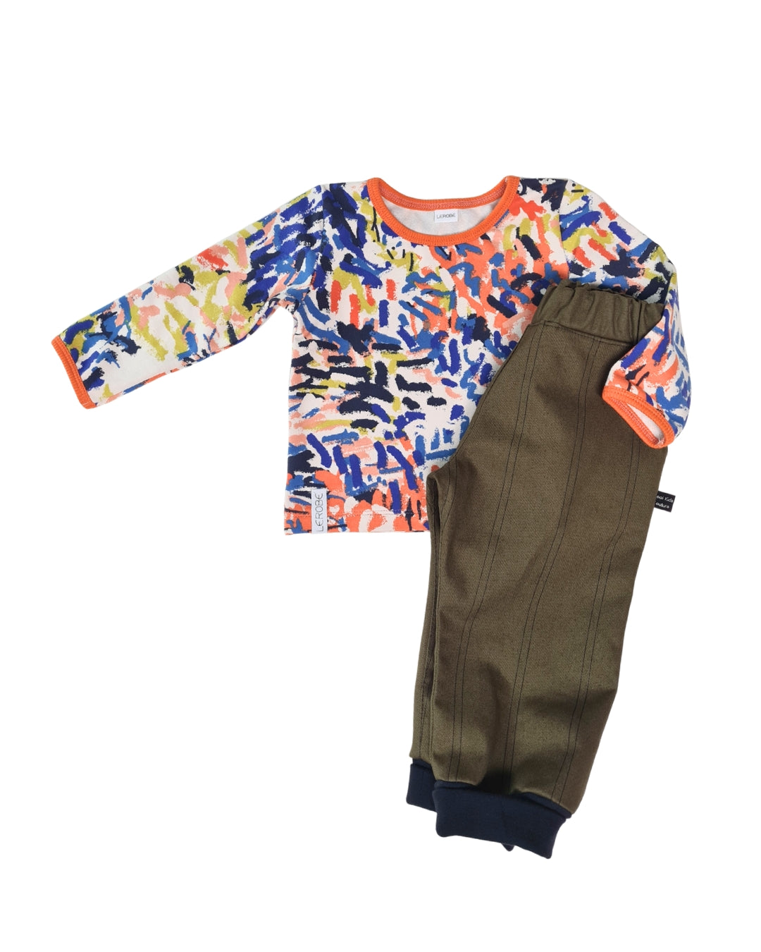 Longsleeve Kinder „Farbspiel“ aus weichem Sweat – Gr. 62–104