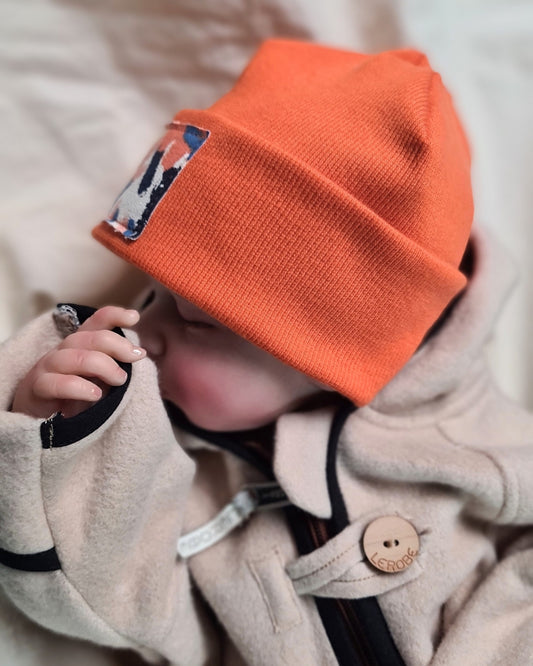 Moderne Beanie Orange – stylisch, aus Baumwolle
