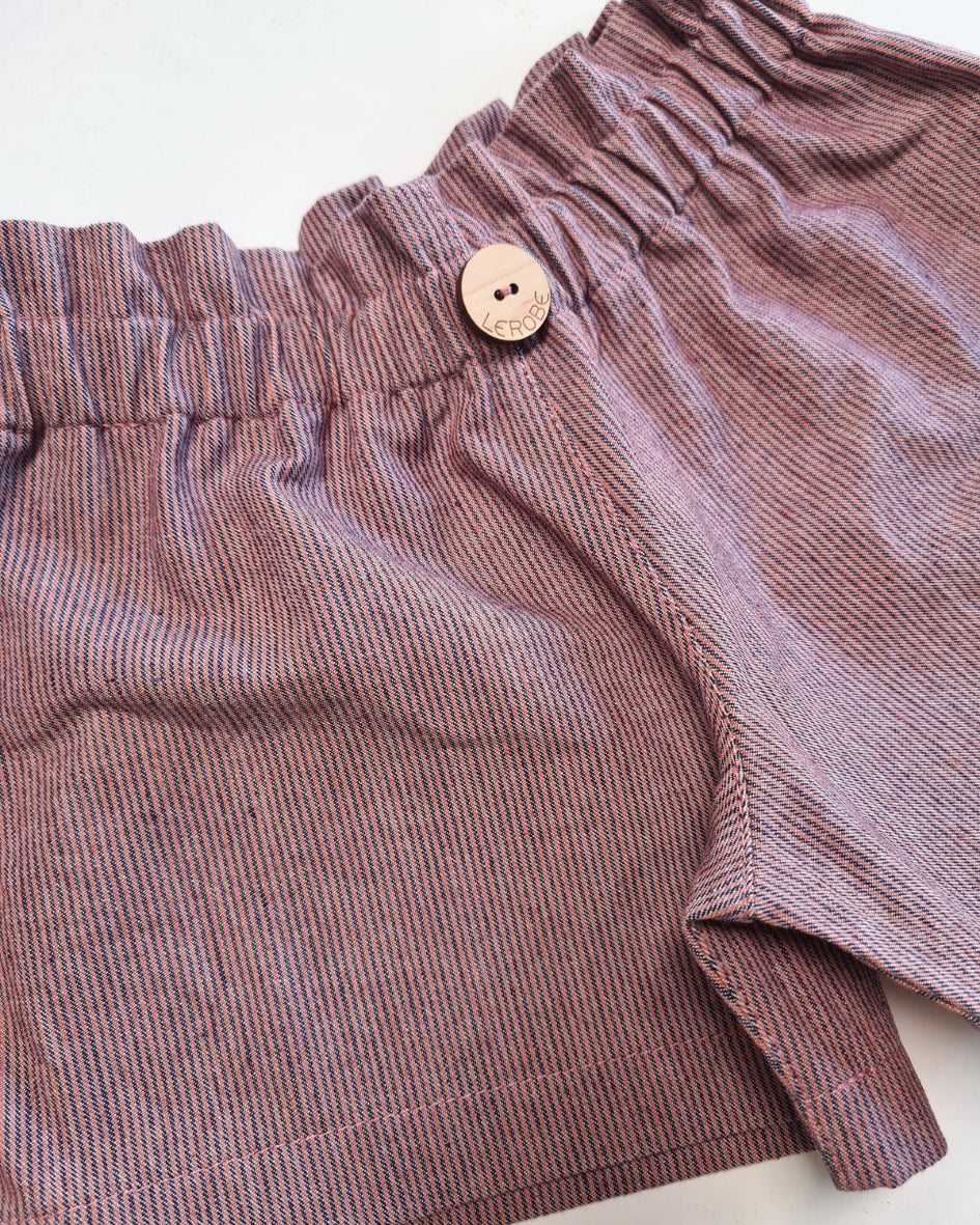 Paperbag-Short aus Baumwolle Gr. 104–134 – luftige Kinder Shorts mit weitem Bein