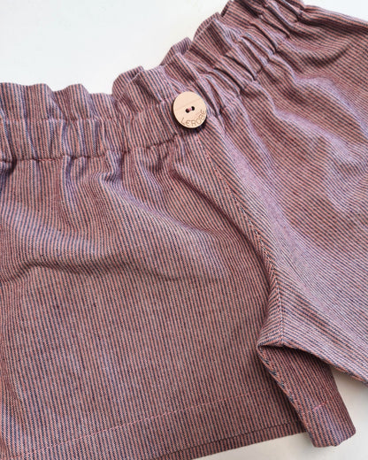 Paperbag-Short aus Baumwolle Gr. 104–134 – luftige Kinder Shorts mit weitem Bein