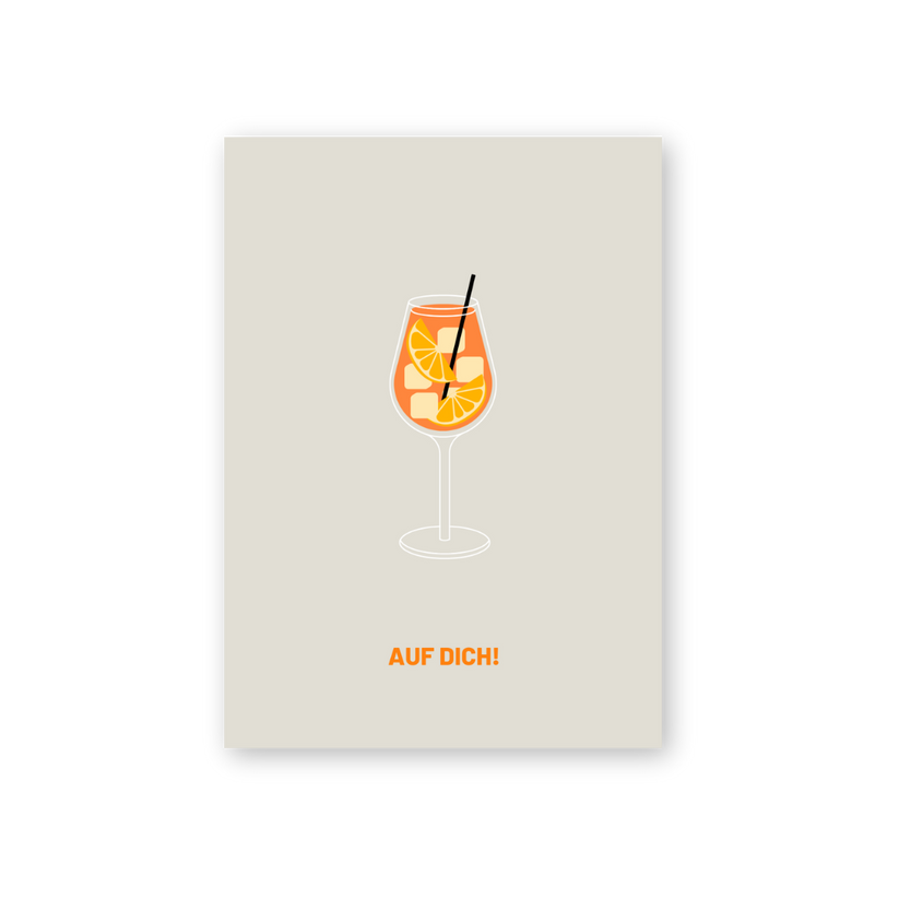 Postkarte - Auf Dich! APEROL