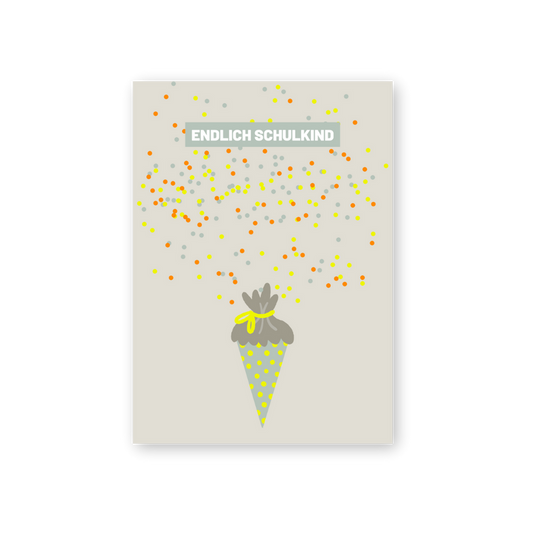 Postkarte - Endlich Schulkind