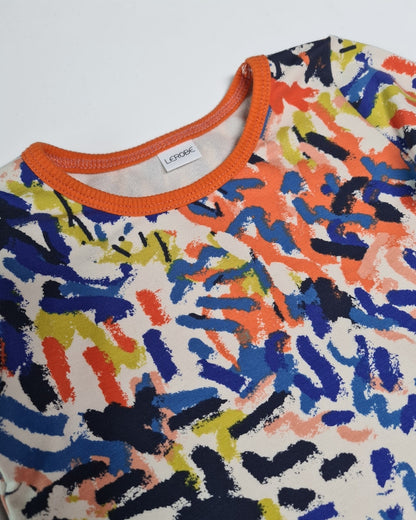 Longsleeve Kinder „Farbspiel“ aus weichem Sweat – Gr. 62–104