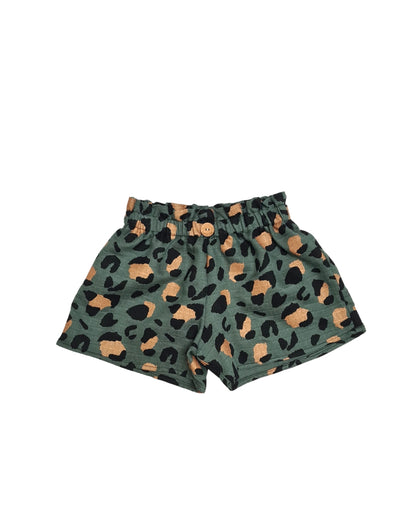 Sommer-Set 3-teilig – Leo Shorts, Rib Top & Kapuzenjacke | Gr. 128/134