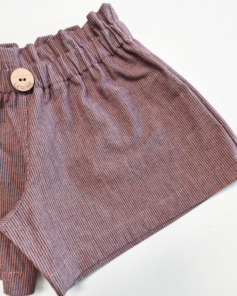 Paperbag-Short aus Baumwolle Gr. 104–134 – luftige Kinder Shorts mit weitem Bein