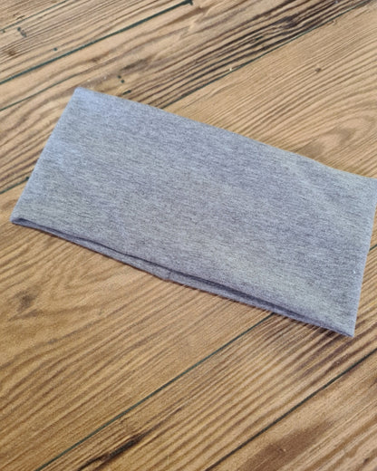 Stirnband Kinder & Erwachsene grau | Handmade Jersey Haarband Twist & Basic | Lerobe