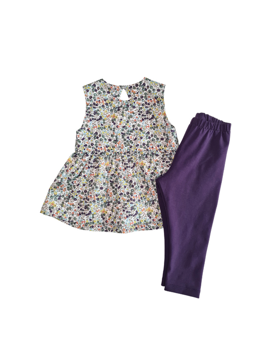 Zweiteiliges Sommerset mit Kleid & Leggings Gr. 74/80