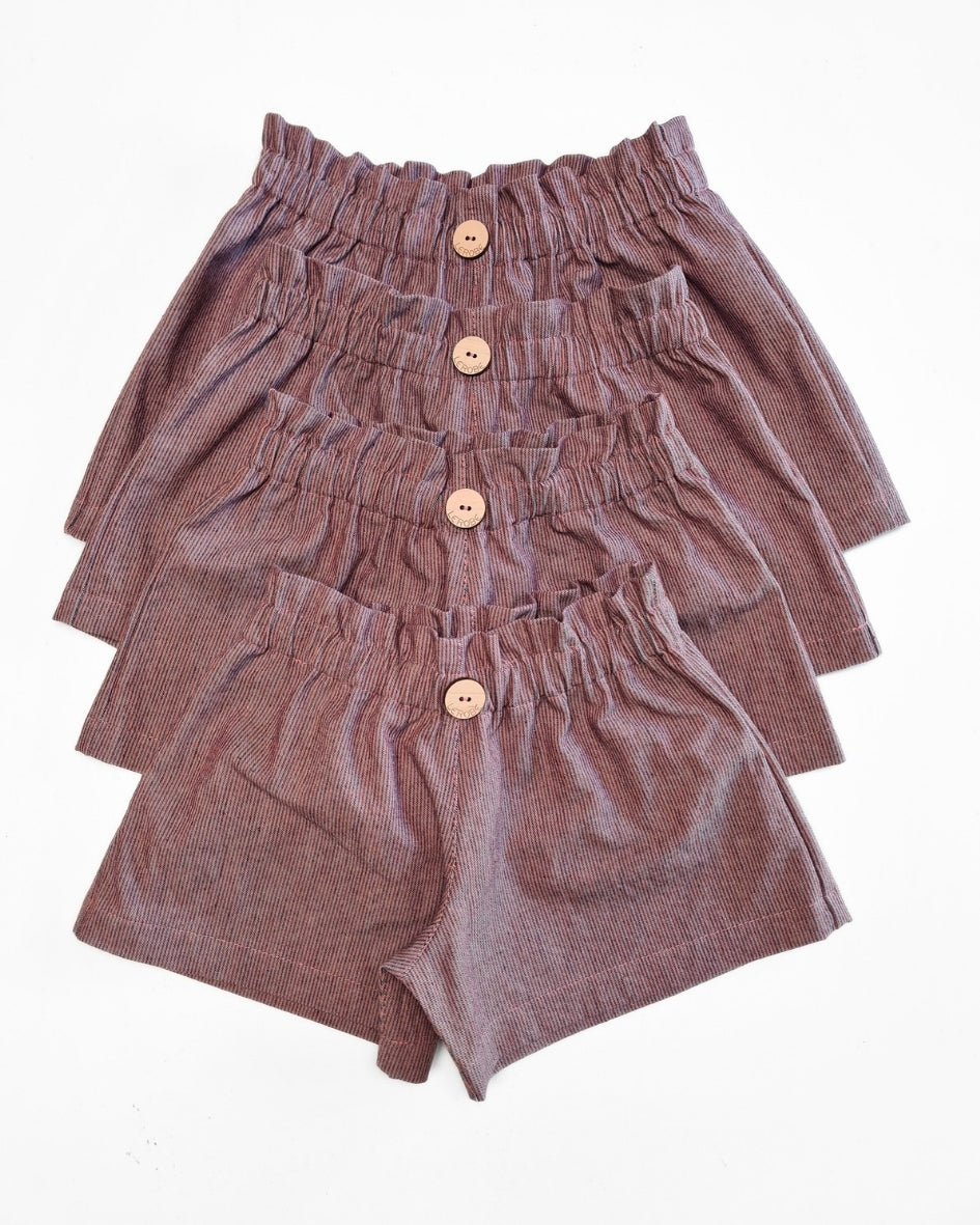 Paperbag-Short aus Baumwolle Gr. 104–134 – luftige Kinder Shorts mit weitem Bein