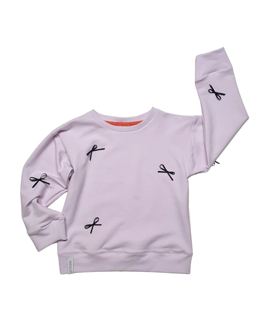 Lässiger Oversize-Sweater für Kinder – mit Schleifen, nachhaltig & handmade