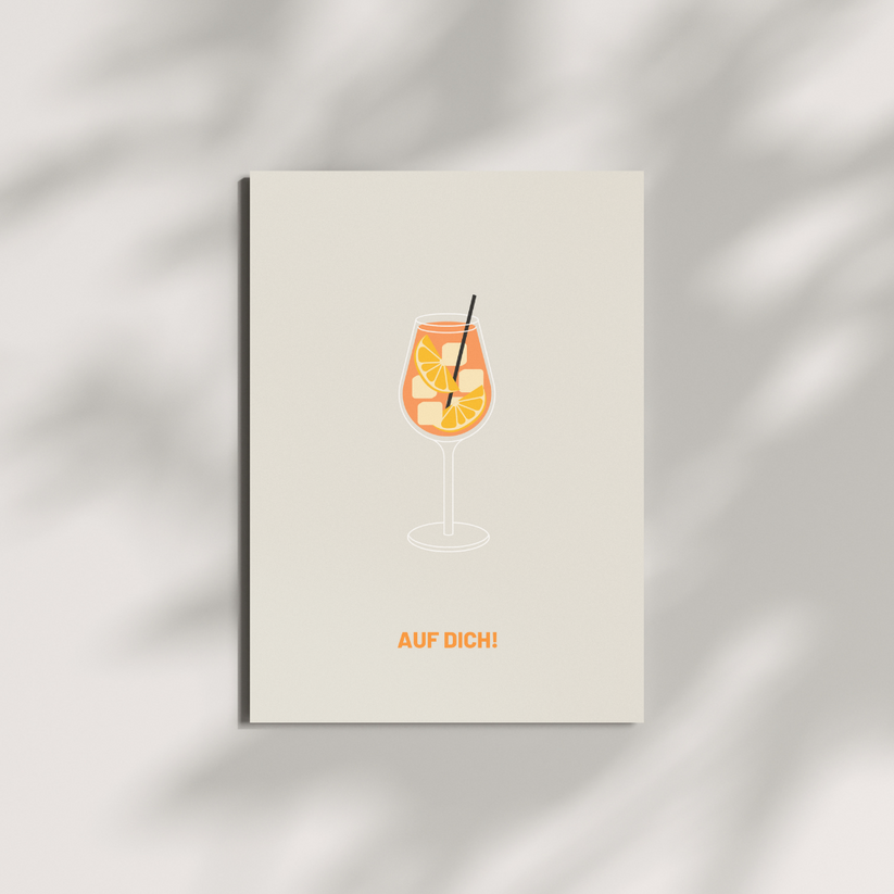 Postkarte - Auf Dich! APEROL