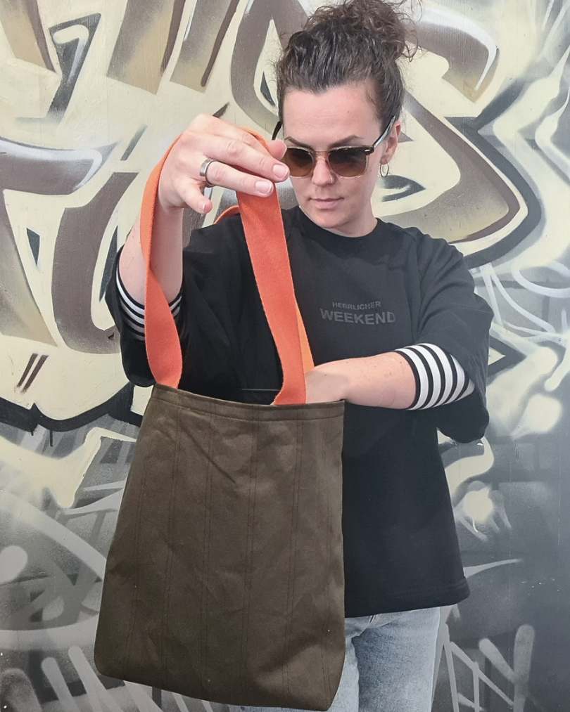 Shopper „Canvas Olive“ – robuste Baumwolltasche mit Innentaschen