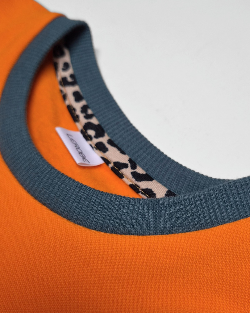 Kinder Sweater Orange mit Applikation