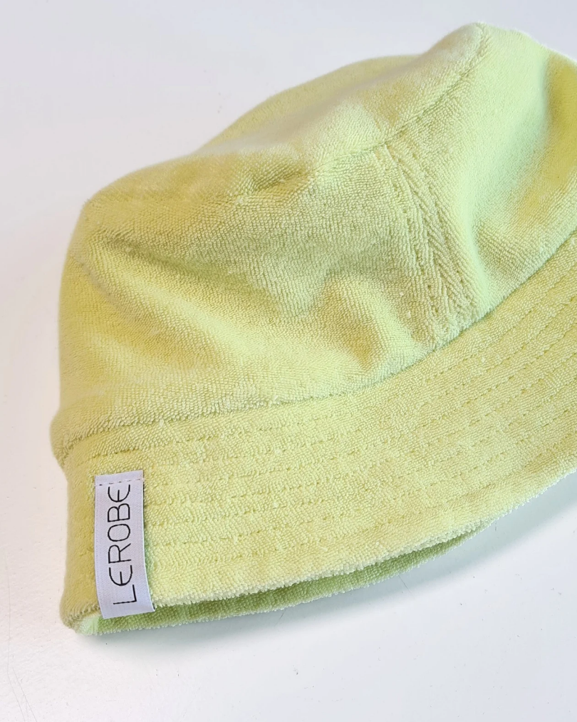 Bucket Hat 'Mellow Green' aus Bio-Frottee (Kinder & Erwachsene)