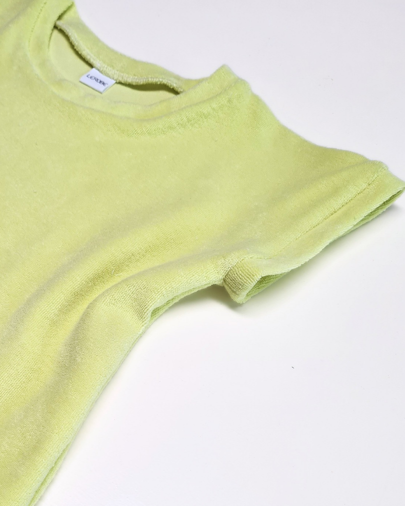 Boxy-Shirt aus Bio-Frottee – Mellow Green