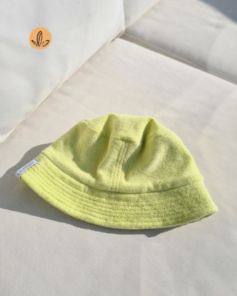 Bucket Hat 'Mellow Green' aus Bio-Frottee (Kinder & Erwachsene)