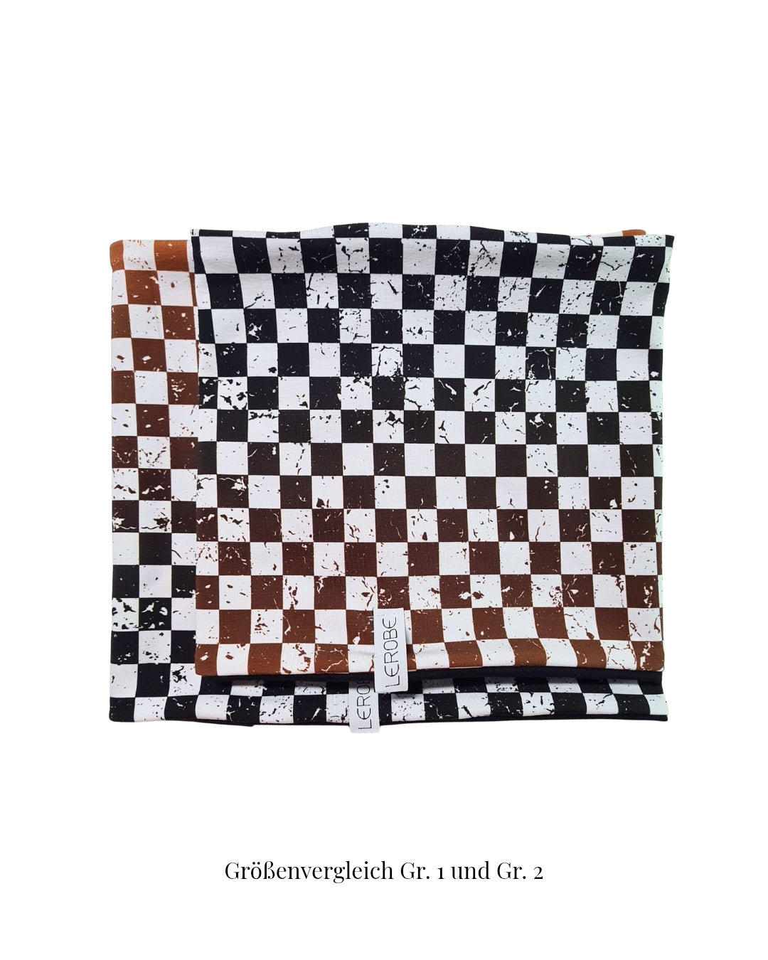 Loopschal für Kinder – Handmade Karo-Schal mit einzigartigem Farbverlauf | Weicher Baumwolljersey von LEROBE