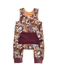Baby Strampler Mädchen – Handgemacht mit Blumenprint & Tasche – Bequemer Herbst-Strampler