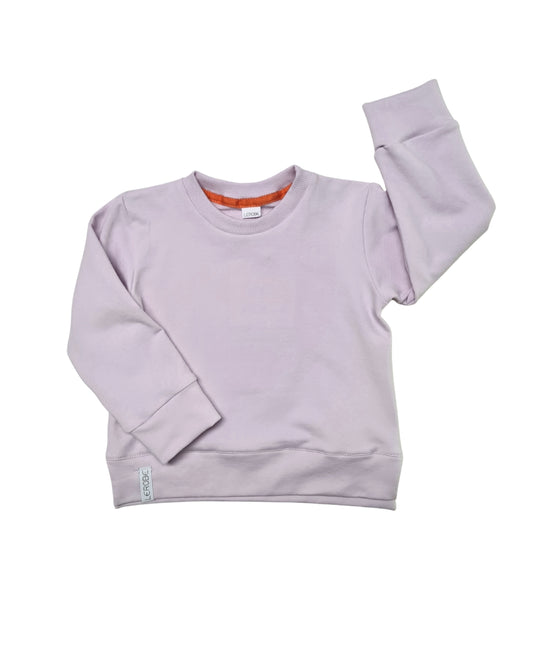 Kinder Sweatshirt Flieder – Basic Pullover aus Baumwolle für Jungs & Mädchen 74-104