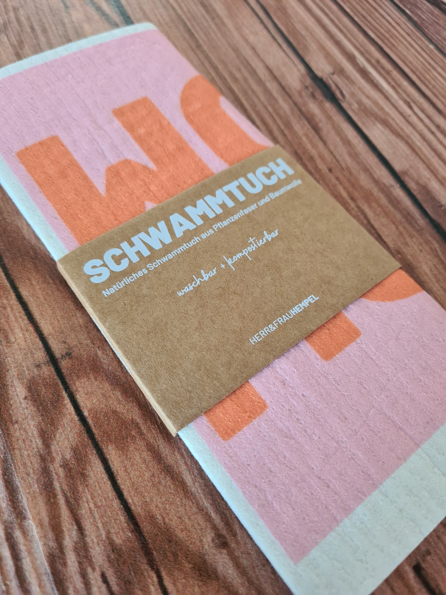 Nachhaltiges Schwammtuch aus Bio-Baumwolle & Zellulose – waschbar, kompostierbar & plastikfrei | Herr&FrauHempel