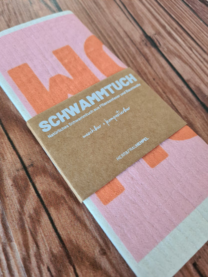 Nachhaltiges Schwammtuch aus Bio-Baumwolle & Zellulose – waschbar, kompostierbar & plastikfrei | Herr&FrauHempel