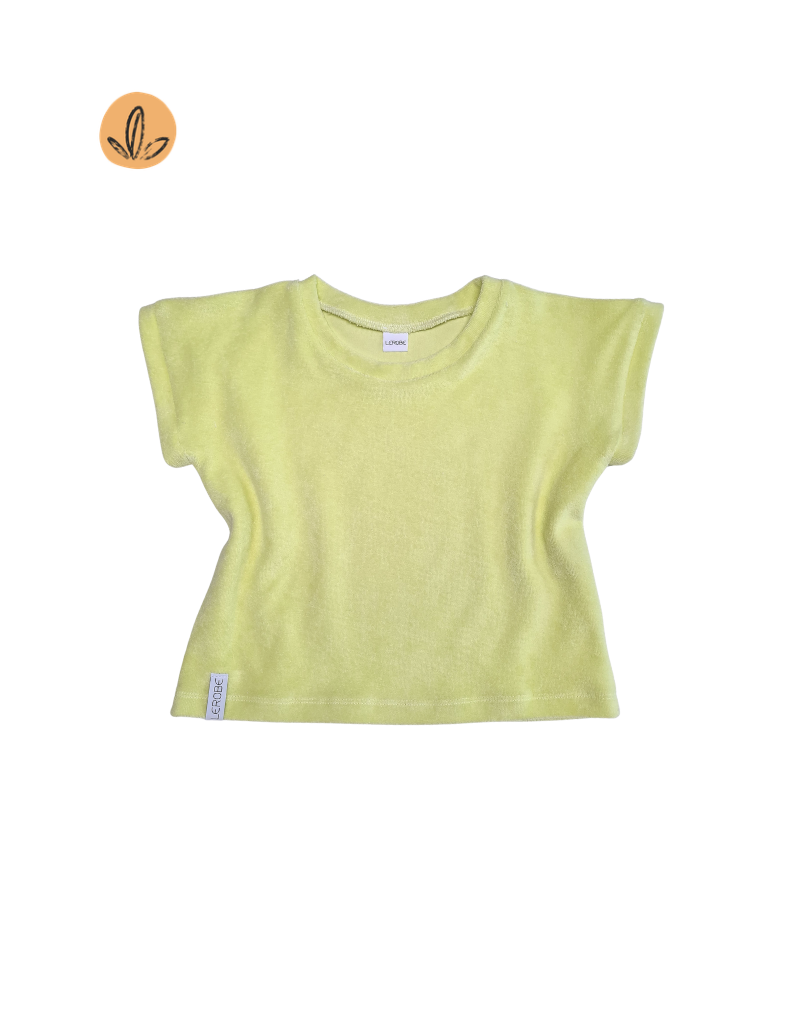 Boxy-Shirt aus Bio-Frottee – Mellow Green