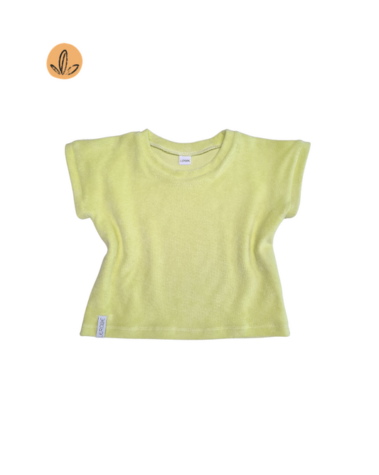Boxy-Shirt aus Bio-Frottee – Mellow Green