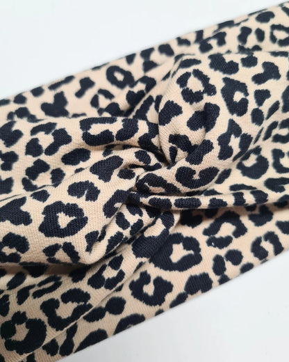 Leo-Stirnband aus Bio-Baumwolle – Babygröße bis Erwachsenengröße