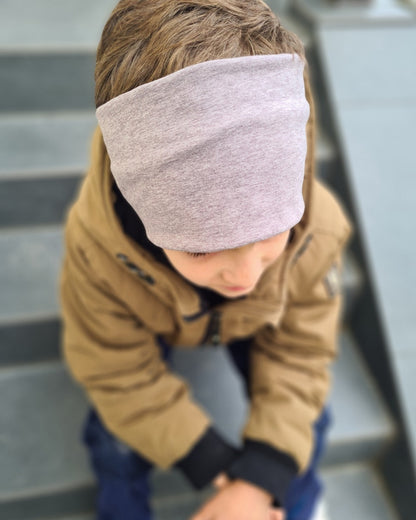 Stirnband Kinder & Erwachsene grau | Handmade Jersey Haarband Twist & Basic | Lerobe