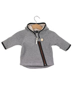 Jacke 'Mika' aus Bio-Baumwollfleece grau