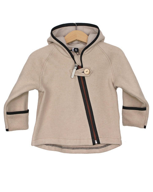 Jacke 'Mika' aus Bio-Baumwollfleece sand